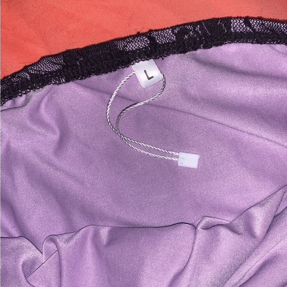 Lilac Pixie Floral Chic Fairy Ruched Lace Skirt - Picture 5 of 5